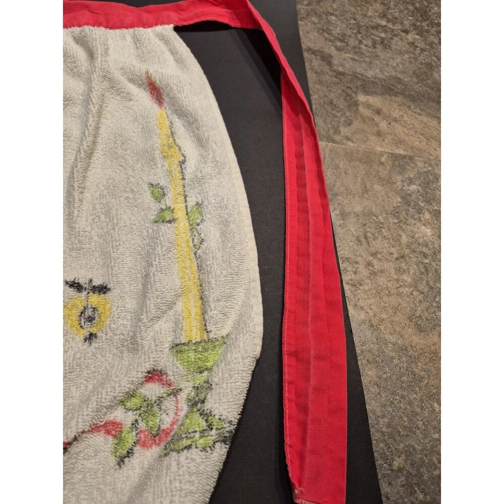 Vintage Half Apron Cannon Towel Kitchen Kitchy Cottage Core Grannycore